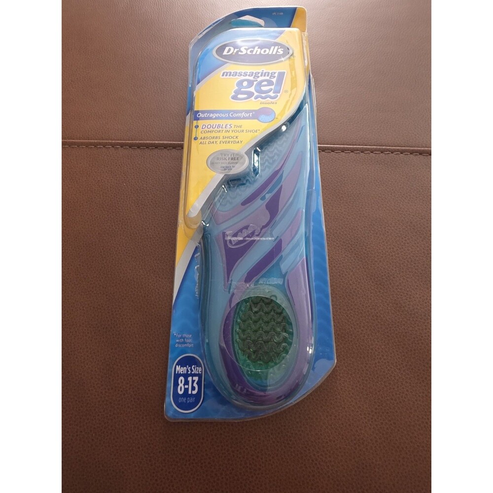 Dr. Scholls Men's Massaging Gel Shoe Insoles One Pair Size 8 - 13 New